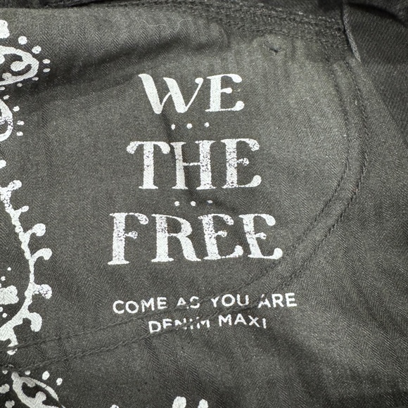 Free People We The Free Come As You Are Denim Maxi Skirt Black size 6 - Picture 9 of 12